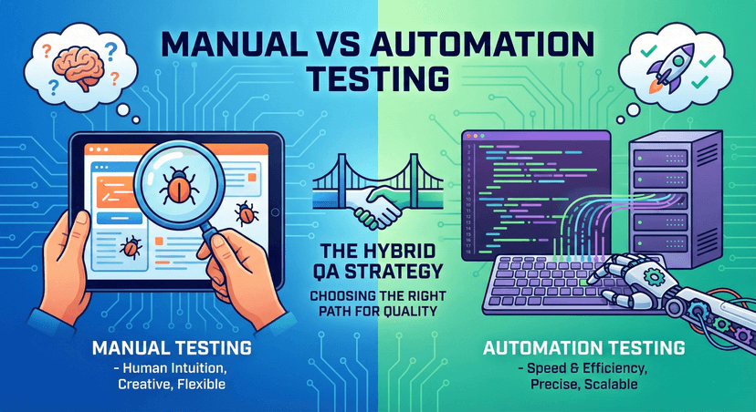 Manual Testing vs. Automation Testing: Choosing the Right Path for Quality Manual Testing vs. Automation Testing: Choosing the Right Path for Quality